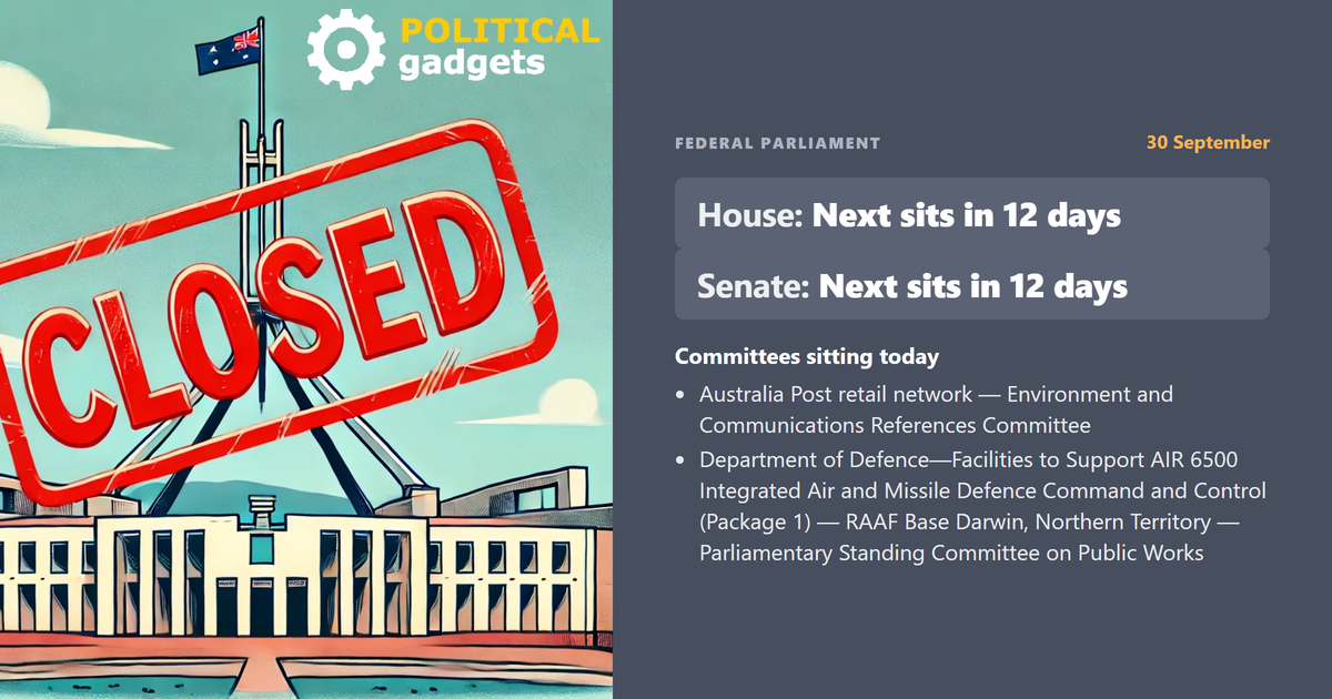 Parliamentary sitting calendar