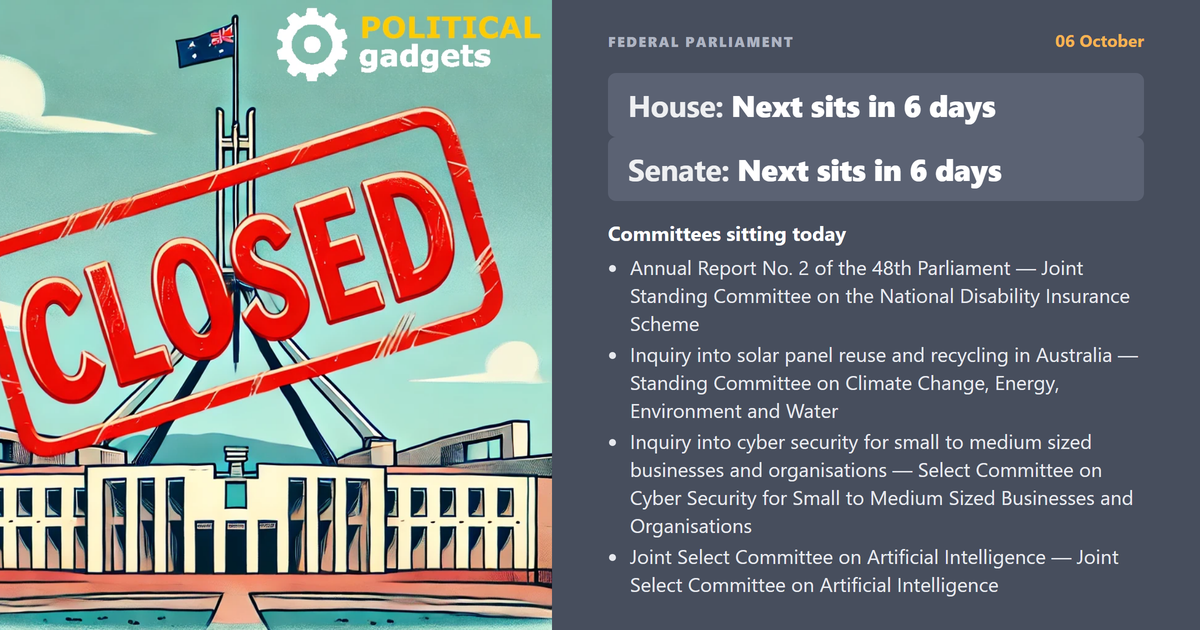 Parliamentary sitting calendar