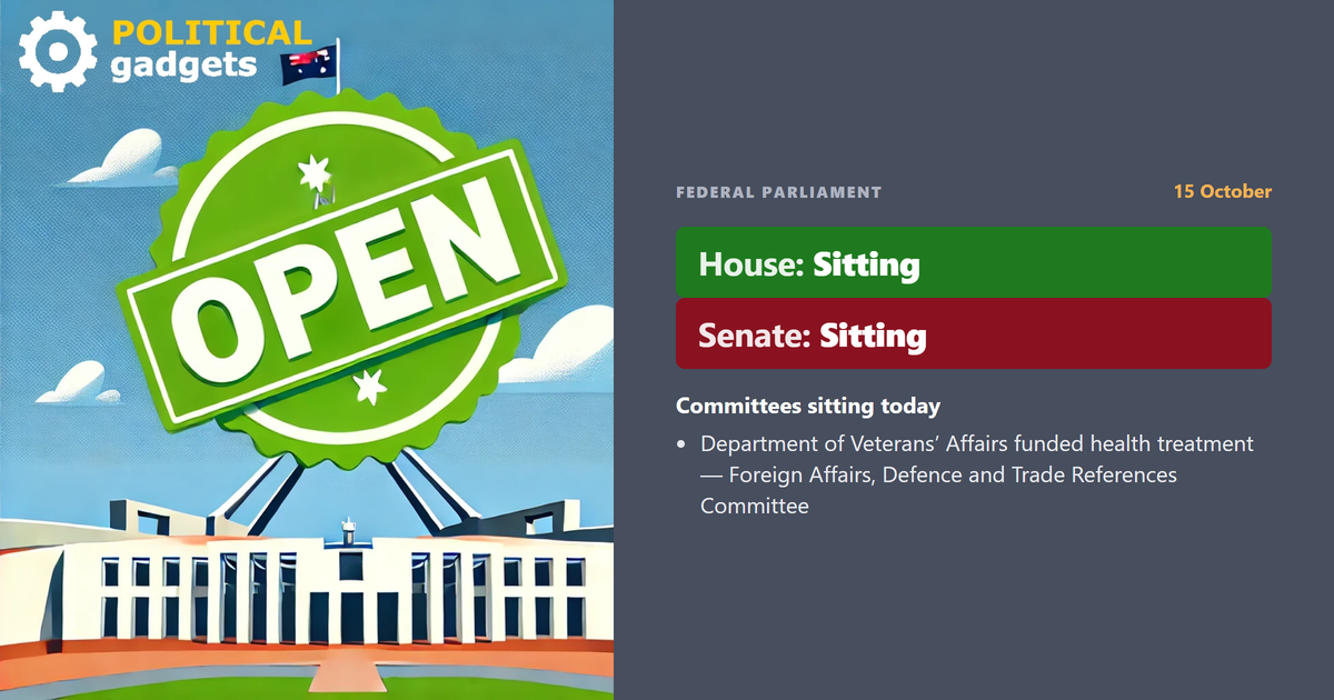 Parliamentary sitting calendar